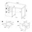 Bureau Cappuccino avec structure en métal et options de rangement 3 au fini exquis