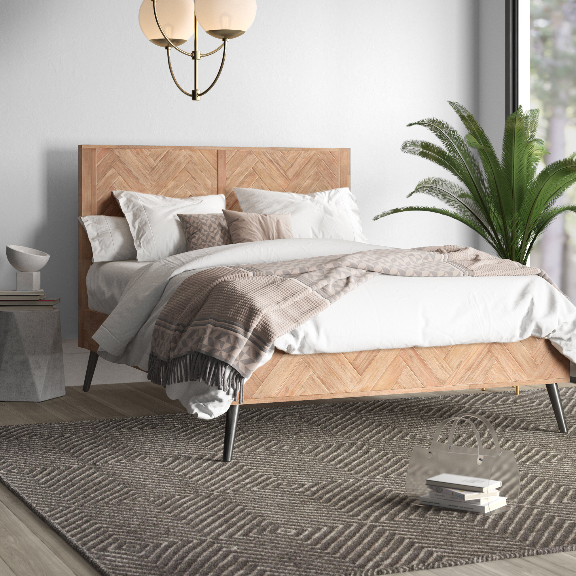 Kira low profile platform on sale bed union rustic