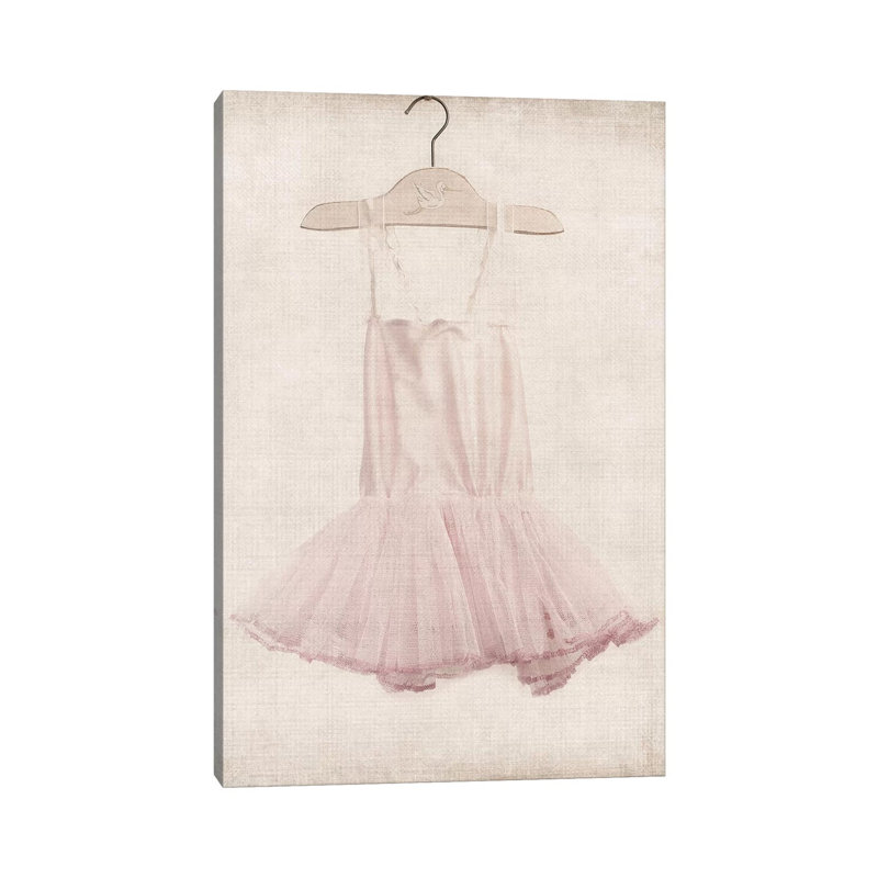 Pink Tutu Ballerina Dress - Print on Canvas, Wrapped Canvas, 66.04 cm H x 45.72 cm W x 3.175 cm D