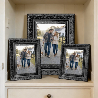 Cadre photo noir 1PC 8 po x 10 po avec protection photo