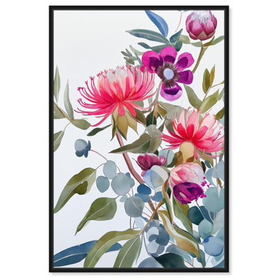 Watery Petals II Canvas Chic Floral Art by Art Remedy