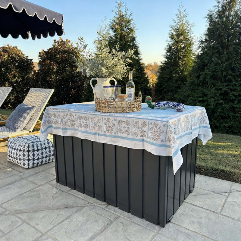 Boîte de rangement pour l'extérieur pour terrasse avec couvercle de rangement pour terrasse et coussins de 160 gallons pour l'extérieur