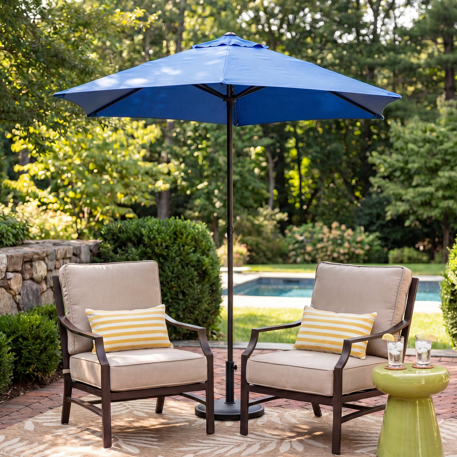 Toscana 7.5' Umbrella, Pacific Blue