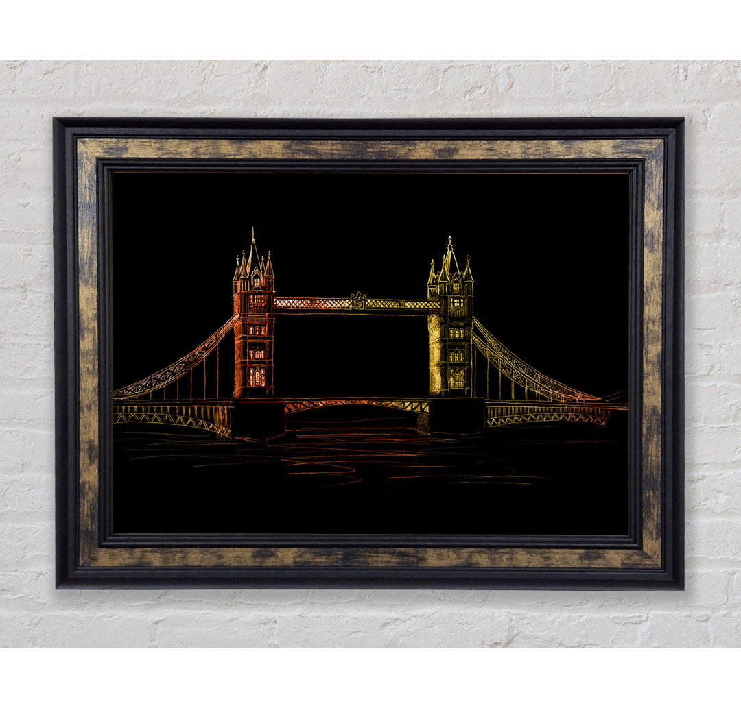 Tower Bridge Glow - Einzelner Bilderrahmen Kunstdrucke