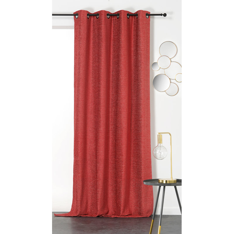 Gianvittorio Room Darkening Curtain Single Panel, Red