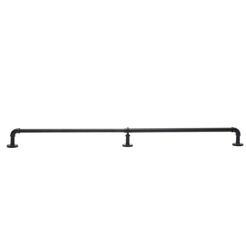 Tringle à rideaux simple réglable en acier inoxydable 1 po Deruyter, 36” – 66”