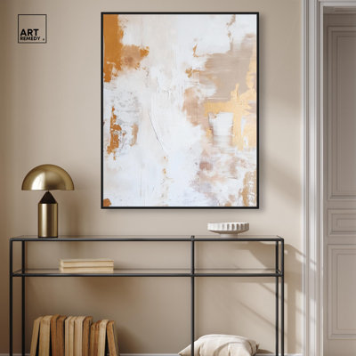 Toile dorée abstraite «Golden Tone» par Art Remedy