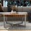 Table basse de salon de 31,4 pouces, table basse moderne en grain de bois naturel fabriquée à la main en forme de tambour, table basse en bois F Smith, table basse à base robuste