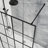 46'' W X 72'' H Walk-In Black Framed Wetroom Shower Screen Panel