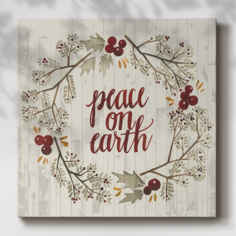 Rustic Christmas V sur impression sur toile, H 10 po x l 10 po x P 1,5 po