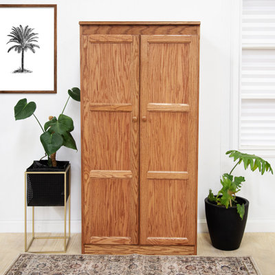 Fellers Solid Wood Veneer Wood Storage Cabinet, 60 inch with 4 Shelves by Darby Home Co