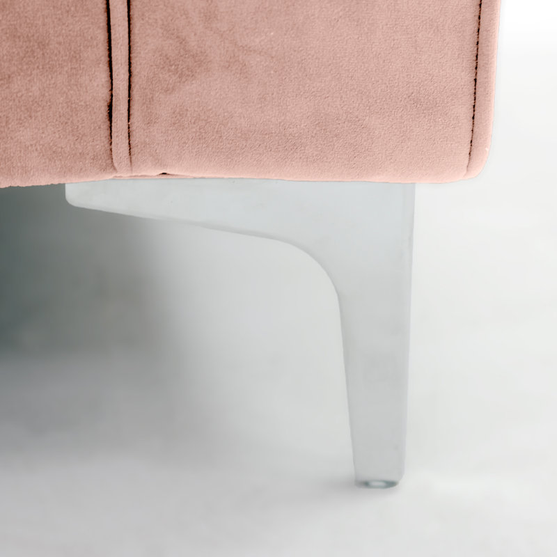 Georgio Velvet Armchair, Blush
