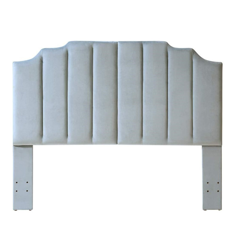 Gabbrielle Tufted Upholstered Headboard, Queen, Steel Gray