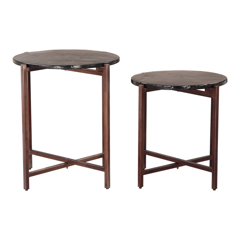 Ensemble de tables basses Gema, bronze