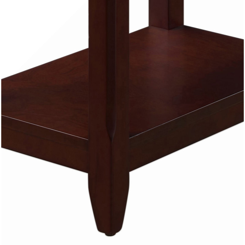 Noralie Rectangular 1-Drawer Accent Table, Espresso Wood