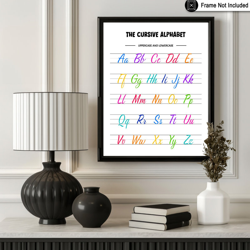 Alphabet cursif, Unframed, Poster, 16"H x 20"W