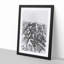 Mountain Range in Afghanistan in Abstract - Picture Frame Drawing Print-55726709-55726710