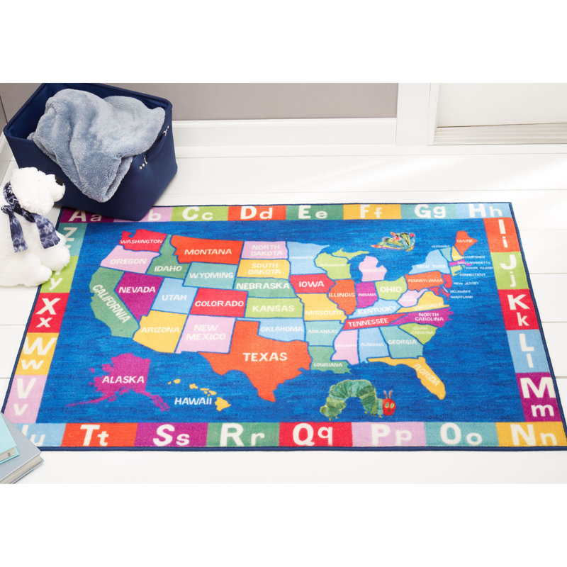 Rectangle Power Loom Nylon Rug, Rectangle 6'6" x 9'5"