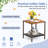 3PCS Patio Rattan Rocking Chair Bistro Set Armrest Cushion Table with Storage Shelf-23615648
