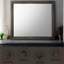 Miroir mural gris chêne, cadre de menuiserie à queue d'aronde, bordure lisse non biseautée, décor minimaliste moderne-1953910442