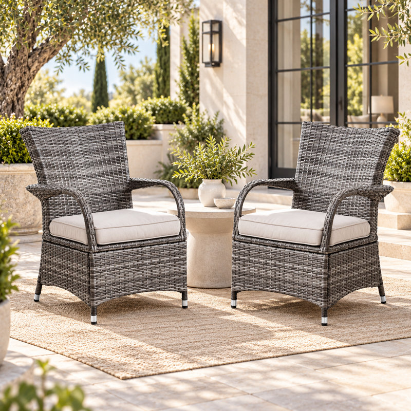 Chaise de patio avec coussins Momoyo Two