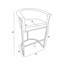 Tabourets de comptoir Leathaire avec base en chrome doré-475152054