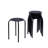 Stackable Black Metal Accent Stool Set of 6 – Heavy Duty Steel Round Stools for Kitchen, Dorm, Classroom, Party & Event Seating-3984594