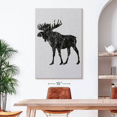 " Minimalistic Moose Canvas Print " by Stark Art Collective