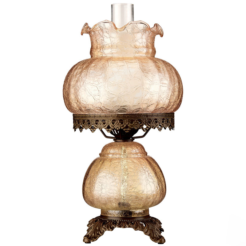 Rose Court Hurricane Table Lamp