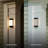 16W LED Integrated Matte Black Outdoor Wall Sconce with Ribbed Glass