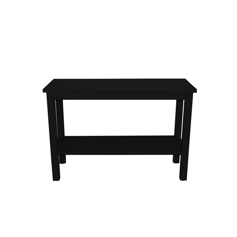 Console en bois massif 44 po Haralan, Noir