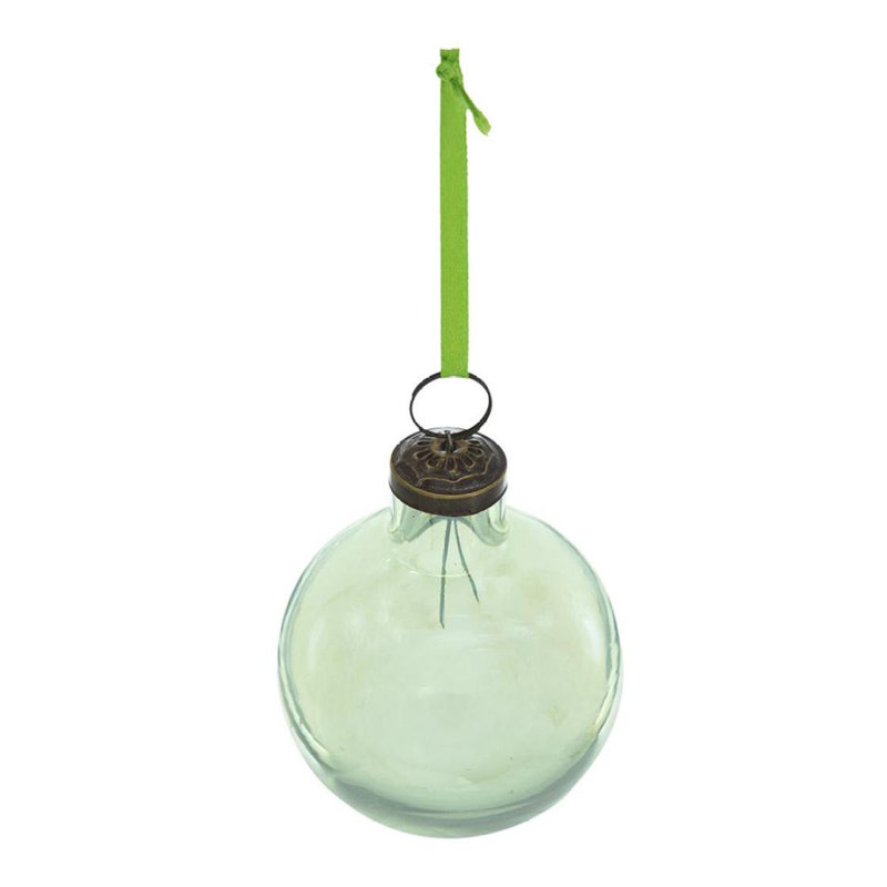 Ensemble de 12 boules de 3 po x 3 po x 4 po, boules de Noël suspendues en verre pour décorations de fêtes, lot de 12