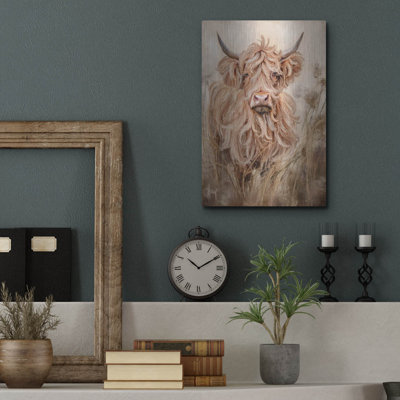  «Highland Cow» par Ashley Bradley, art mural en métal