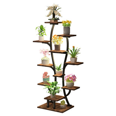 Indoor Plant Stand With Adjustable Led Grow Lights, Vase - Shaped Metal Flower Holder For Display, Multifunctional And Magazine Storage, Gardening Enthusiasts Storage Plants Decorative Items, Home
