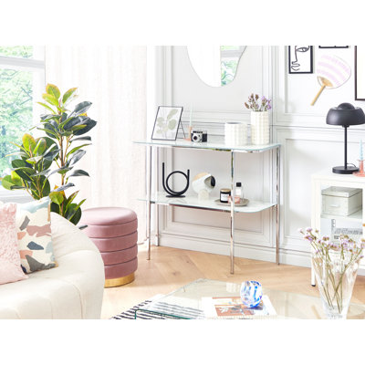 Rachida 100cm Glass Top Console Table