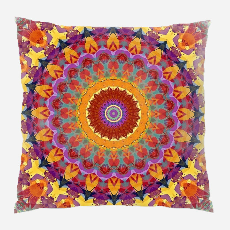 Housse et insert de coussin carré Fractal, Intérieur / extérieur