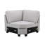 Canapé modulaire en L gris de 7 pièces modulaire en L de 125 po et flexible, 6 coussins décoratifs, pieds en plastique, configuration de siège à ressorts ensachés avec choix élégant