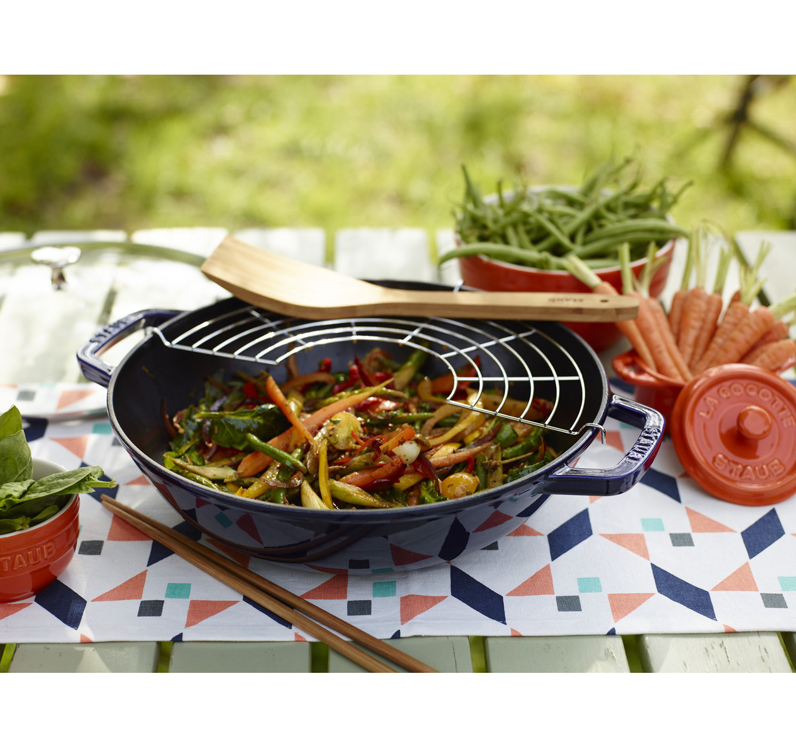 Staub Perfect Pan with Glass Lid, Dark Blue
