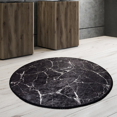 Premium Bathmat, 39.4-Inch Diameter, 100% Polyester, Antiallergic, Dust & Stain Repellent, Non-Slip Underside | Machine Washable at 86°F, 700 GSM | Soft & Durable for Bathroom Safety and Comfort