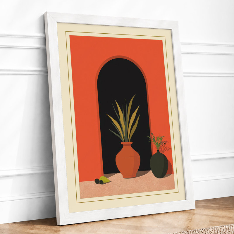 Archway Stillness Boho - Framed Print, A3 - 42.0 x 29.7 cm, White
