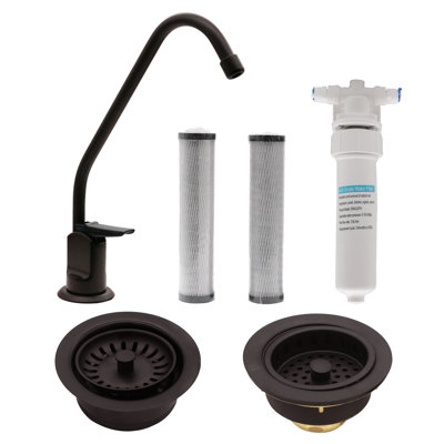 Ensemble de robinet distributeur d'eau froide 8 "avec filtre sous l'évier et garniture de drain Touch-Flo