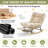 Corduroy Rocking Chair with Adjustable Back & Ottoman – Cozy Upholstered Lounge Seat for Living Room Nursery-55834826