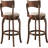 Villers Swivel Upholstered Counter Stool with Solid Wood Frame-99930433-99930435