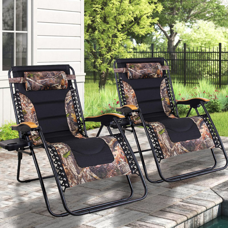 Chaise rembourrée inclinable zéro gravité avec coussin