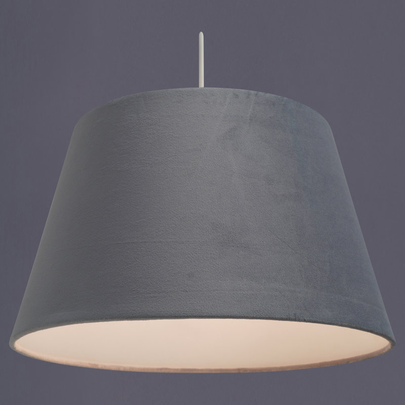 20 cm H Empire Velvet Lamp Shade ( Uno ), Grey