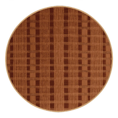Machine Washable Checkered Brown Area Rug