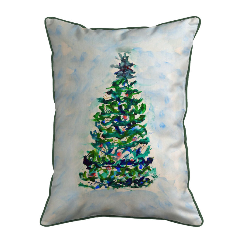 Coussin intérieur / extérieur Blue Lights Christmas Tree