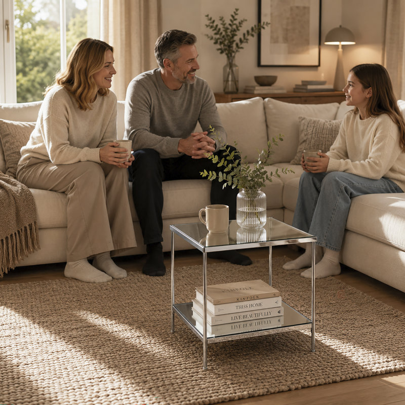 Carnahagh End Table, Chrome