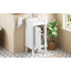 Armoire de salle de bain de style français 18 po avec rangement, solution pour petit espace avec lavabo en céramique, tablette réglable, charnières à fermeture en douceur-130575677