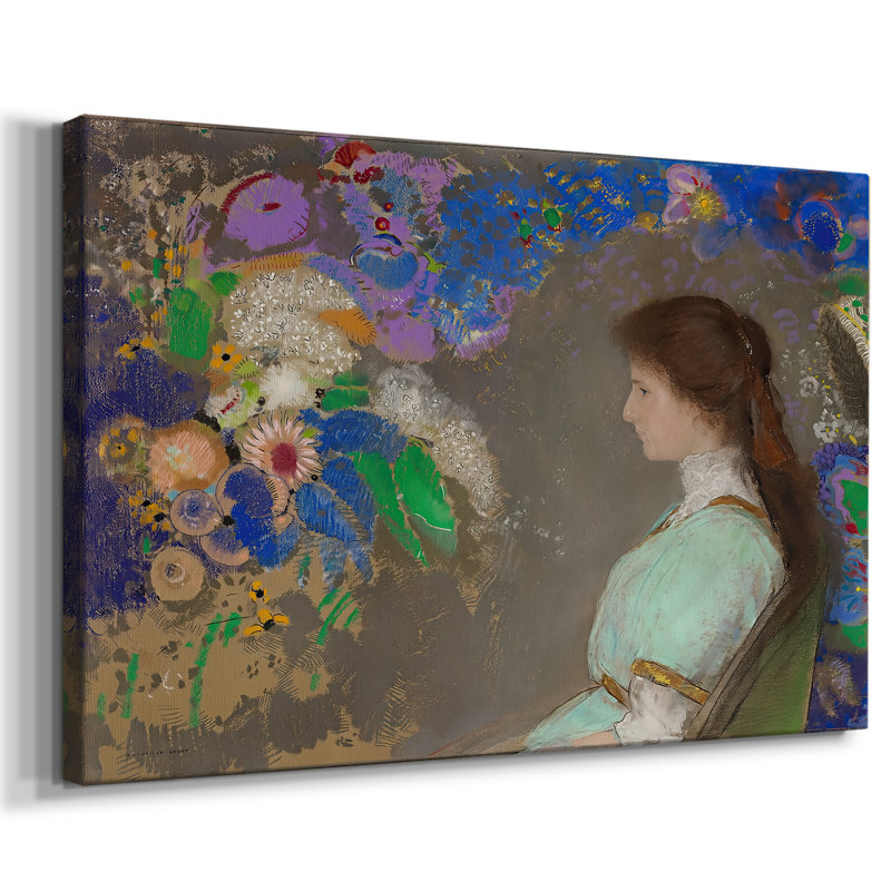 Portrait de Violette Heymann - Odilon Redon - Toile tendue avec châssis - 1910, 24x36